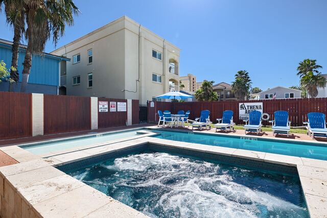 Athena Ares courtyard at Athena Ares Seaside Estate, South Padre Island