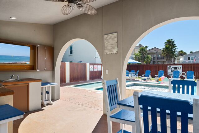 Hot tub at Athena Ares at Athena Ares Seaside Estate, South Padre Island