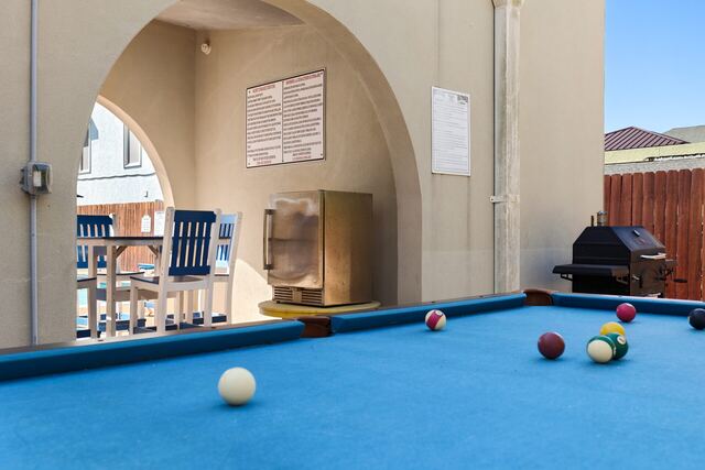 Poolside grill kitchen at Athena Ares Seaside Estate, South Padre Island