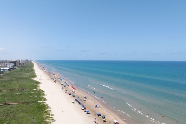 Outdoor dining area at Athena Ares Seaside Estate, South Padre Island
